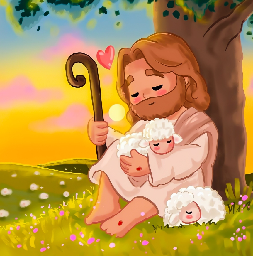 Jesus the Good Shepherd, Animated Wallpaper for Children