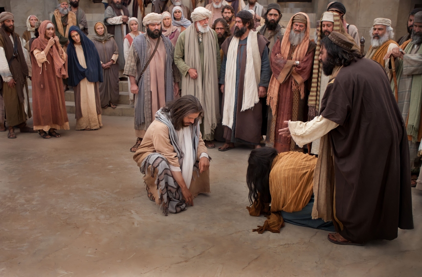 Jesus writing on the Ground