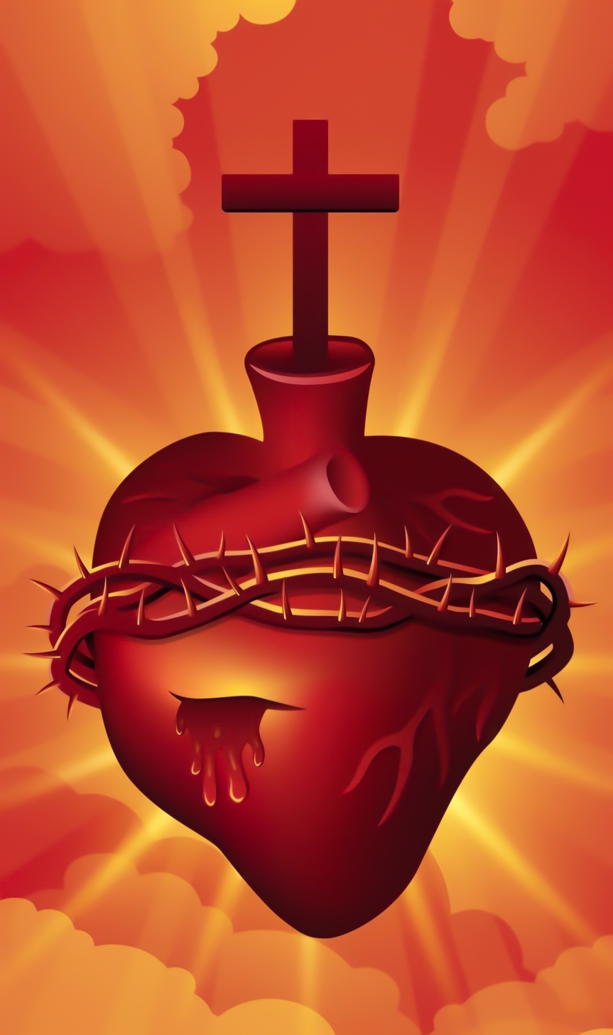 Sacred Heart of Jesus, HD Wallpaper