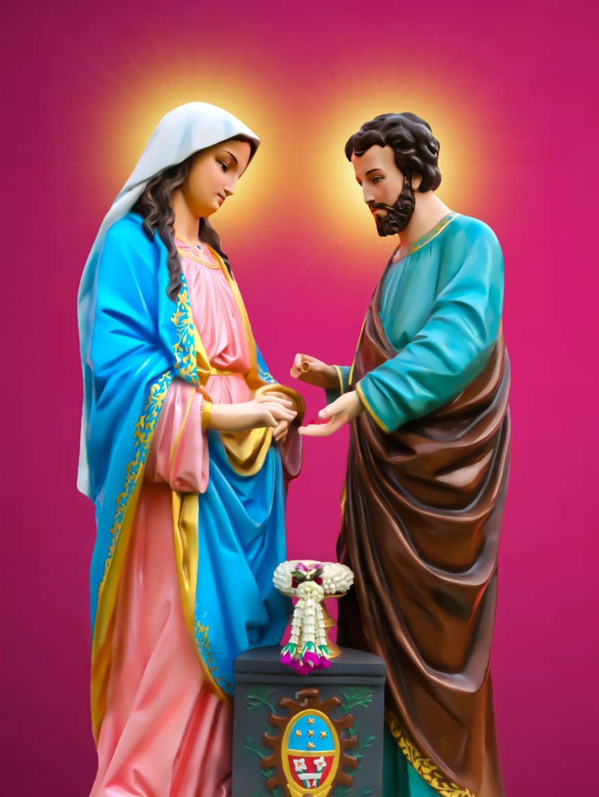 Espousal Statue of Virgin Mary & St Joseph