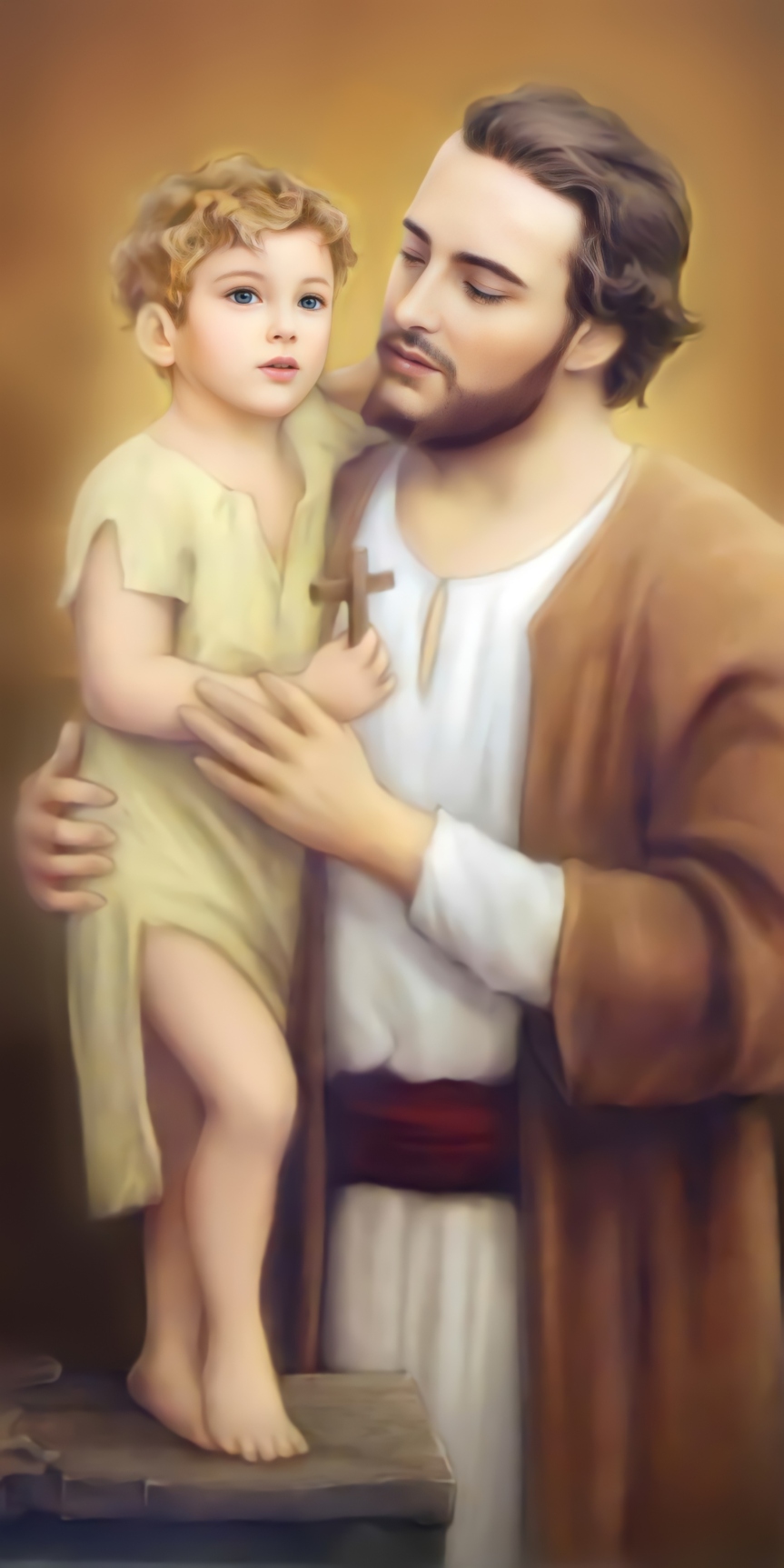 Young Joseph and Child Jesus HD